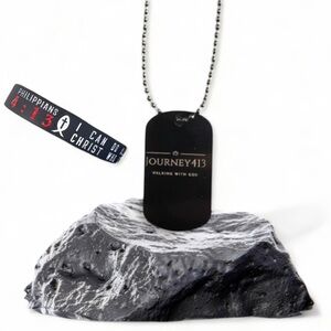 Black Dog Tag Necklace